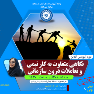 دوره آموزشی آنلاین نگاهی متفاوت به کار تیمی و تعاملات درون سازمانی